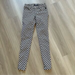Tripp NYC Danng Goodman Size 0 or 24 Black and White Checkered Pants